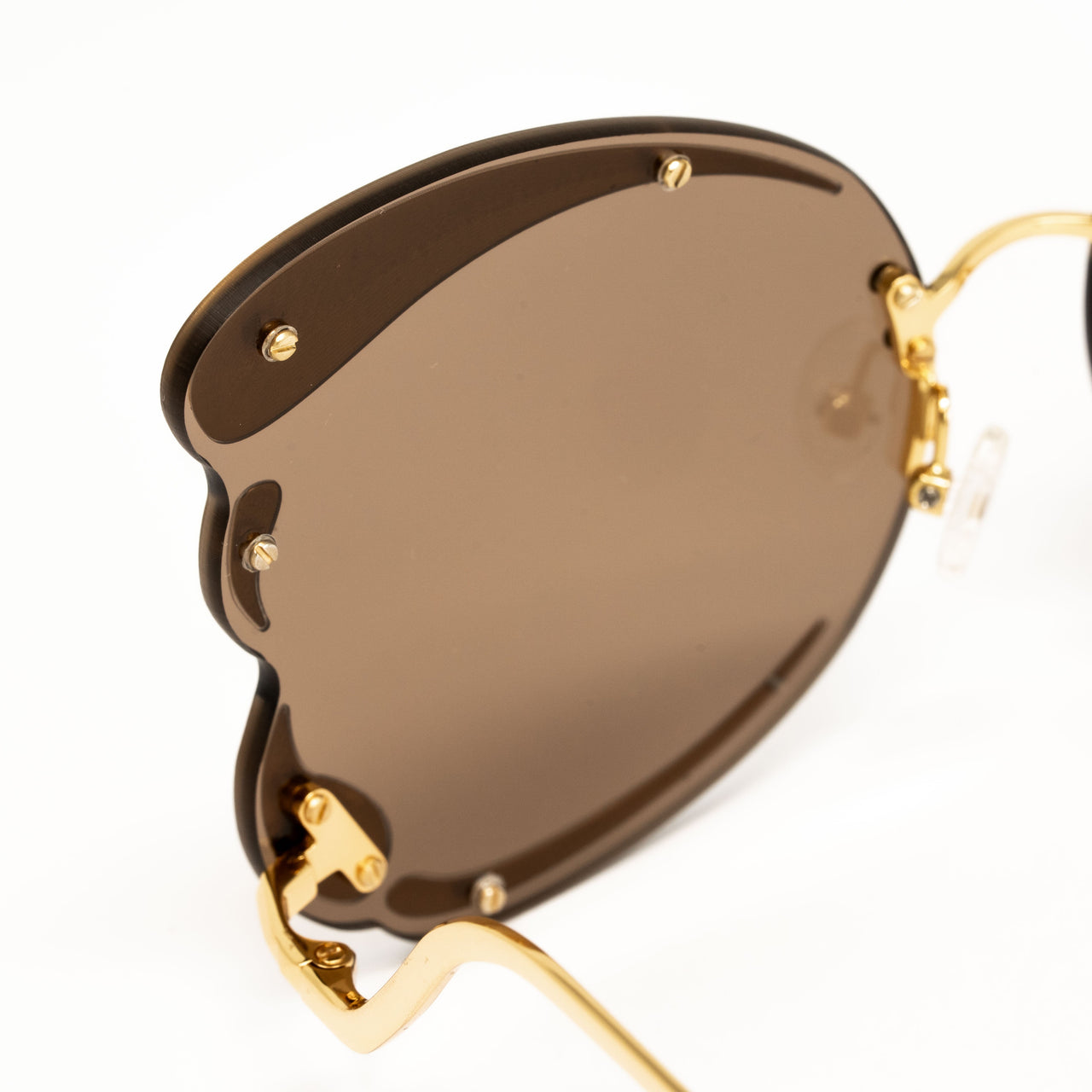 Matthew Williamson x Linda Farrow Brown Butterfly Sunglasses