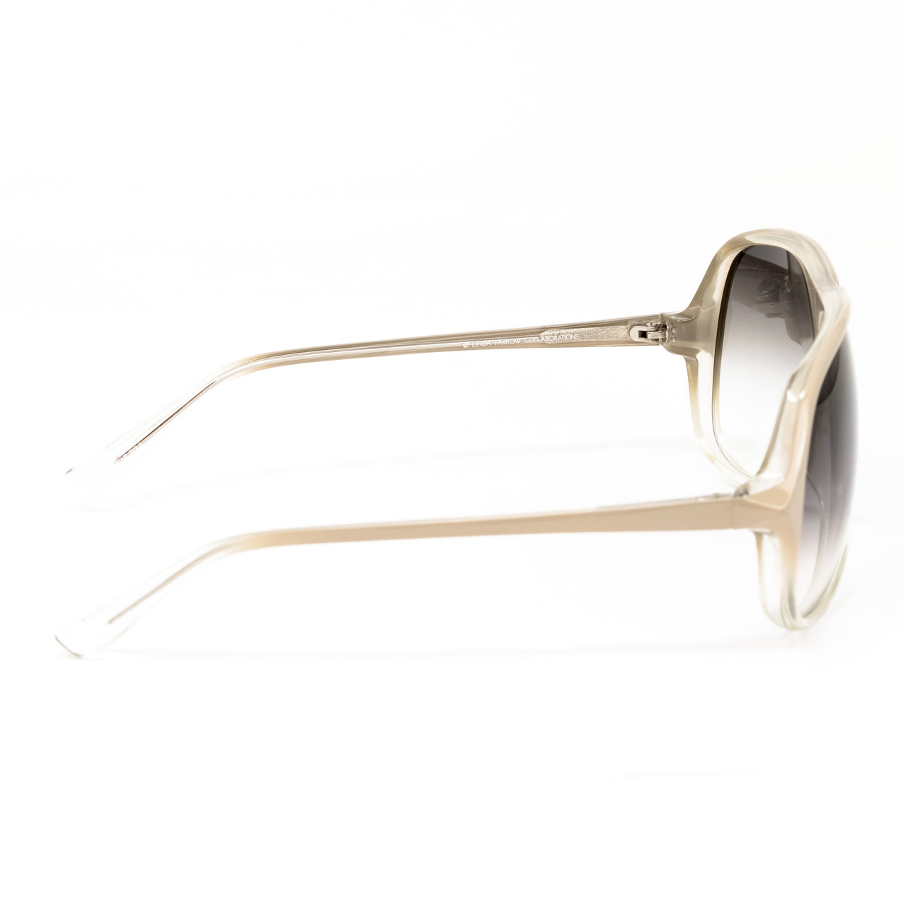 Matthew Williamson x Linda Farrow Cream Sunglasses
