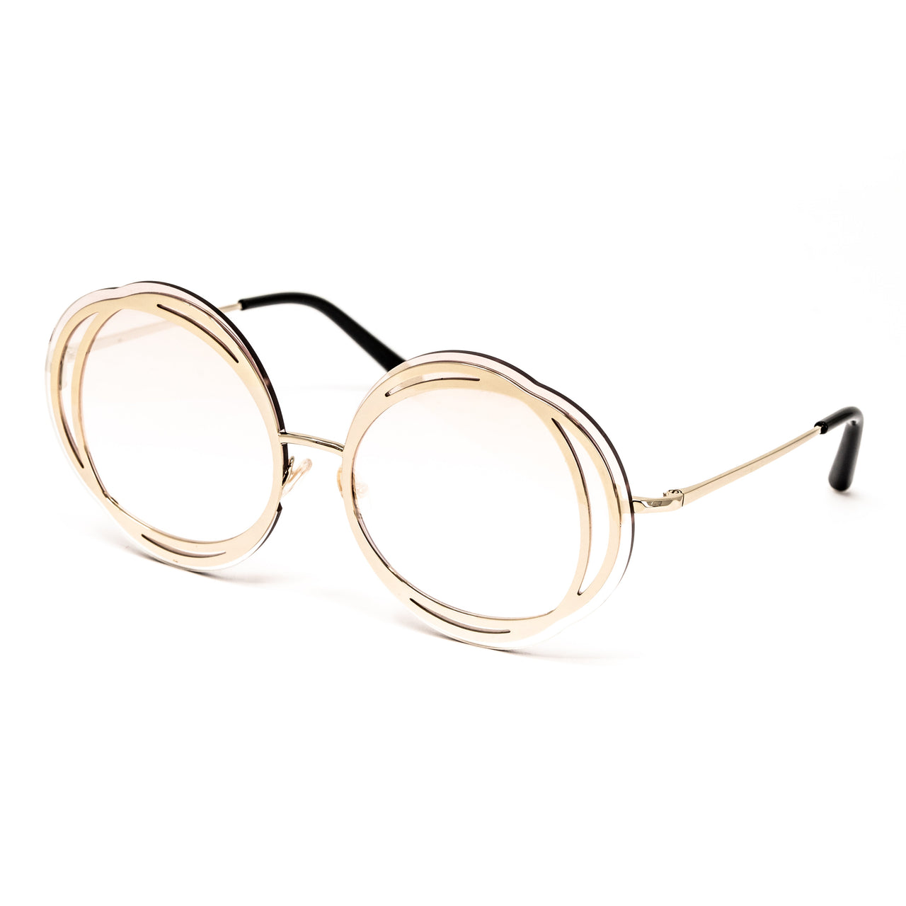Matthew Williamson x Linda Farrow Geometric Gold Sunglasses