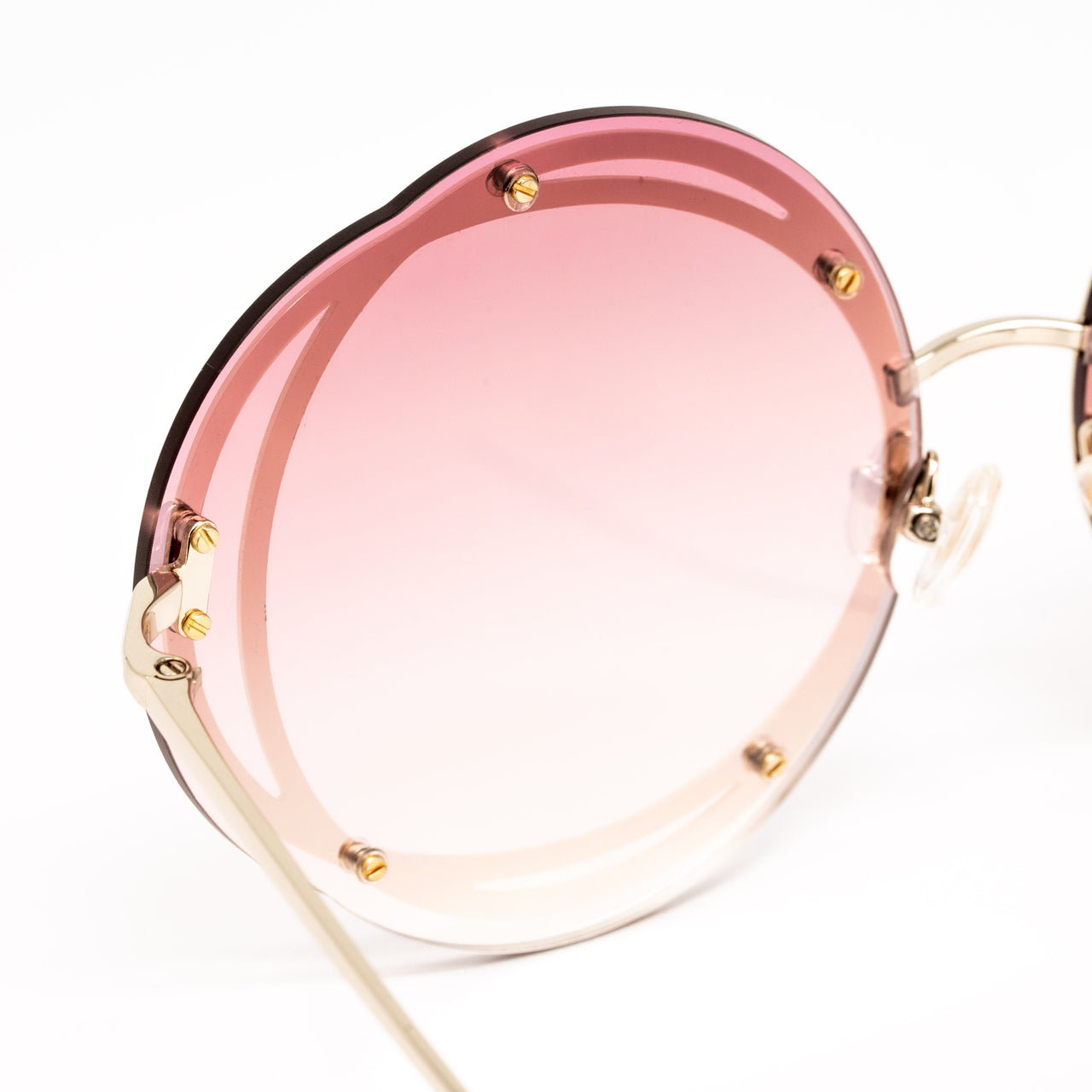 Matthew Williamson x Linda Farrow Geometric Gold Sunglasses