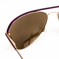 Thumbnail for Matthew Williamson x Linda Farrow Gold Mirror Sunglasses