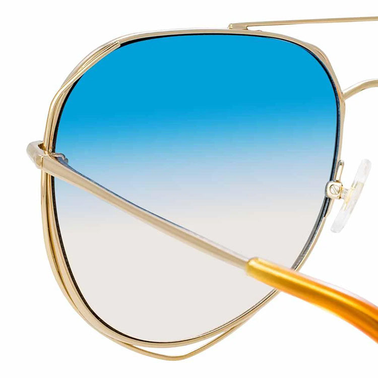 Matthew Williamson x Linda Farrow Blue Sunglasses