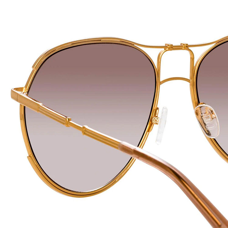 Matthew Williamson x Linda Farrow Brown Sunglasses