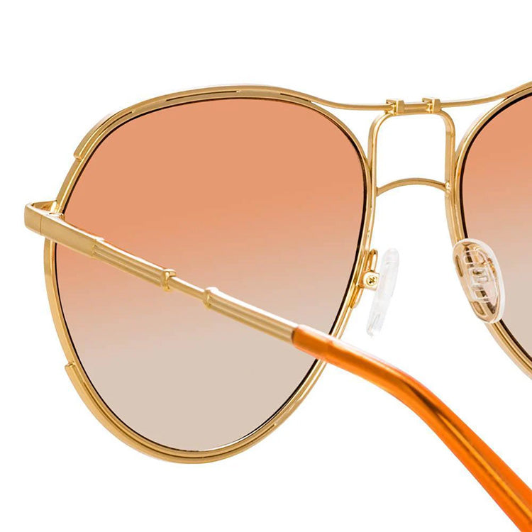 Matthew Williamson x Linda Farrow Orange Sunglasses