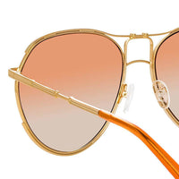 Thumbnail for Matthew Williamson x Linda Farrow Orange Sunglasses