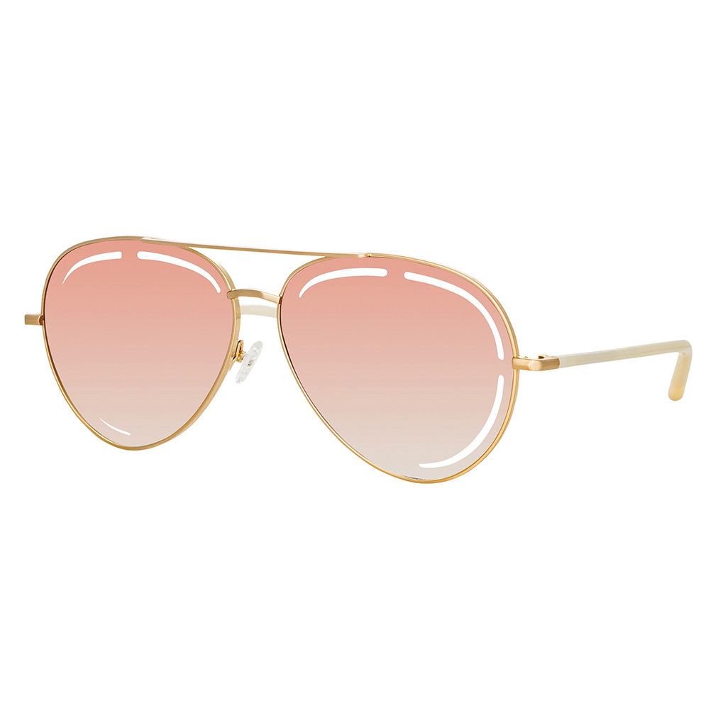 Matthew Williamson x Linda Farrow Gold Sunglasses