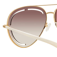 Thumbnail for Matthew Williamson x Linda Farrow Gold Sunglasses
