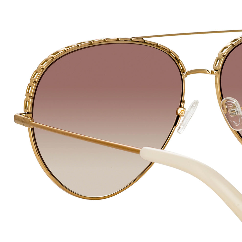 Matthew Williamson x Linda Farrow Gold Sunglasses