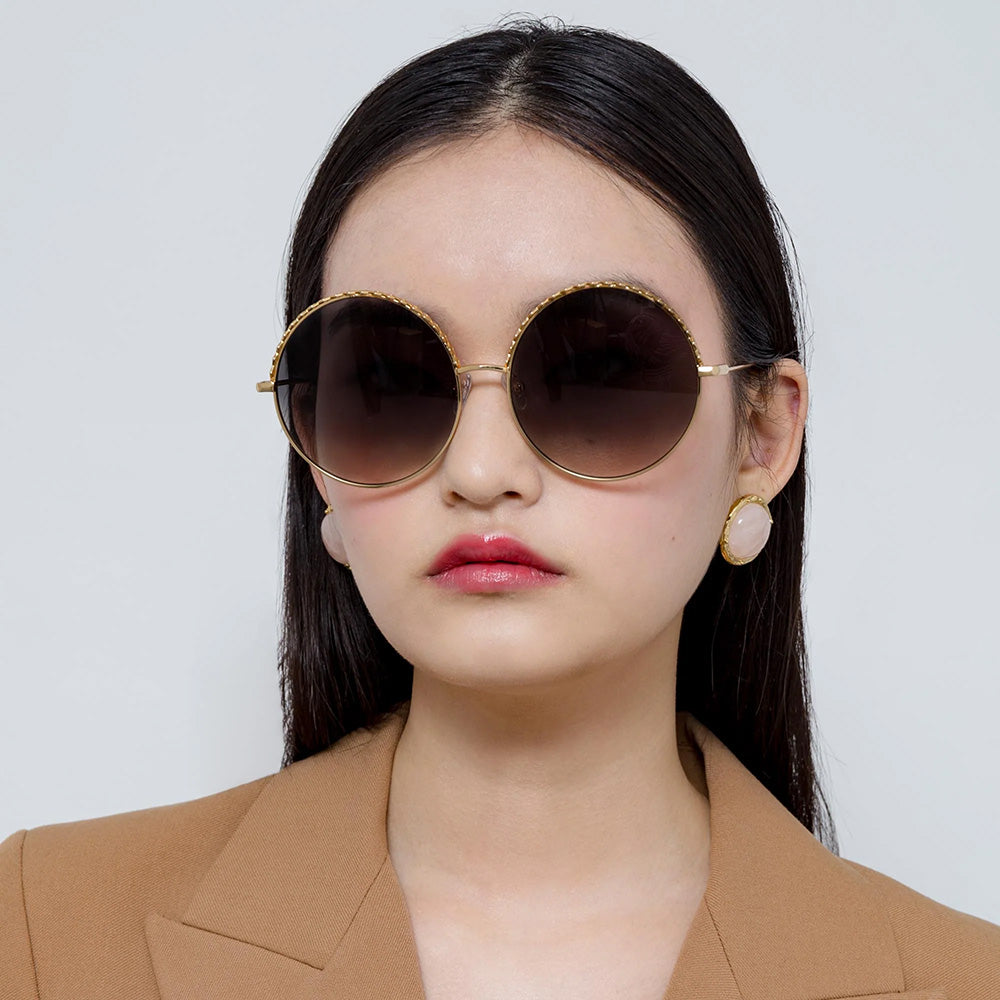Matthew Williamson x Linda Farrow Gold Sunglasses