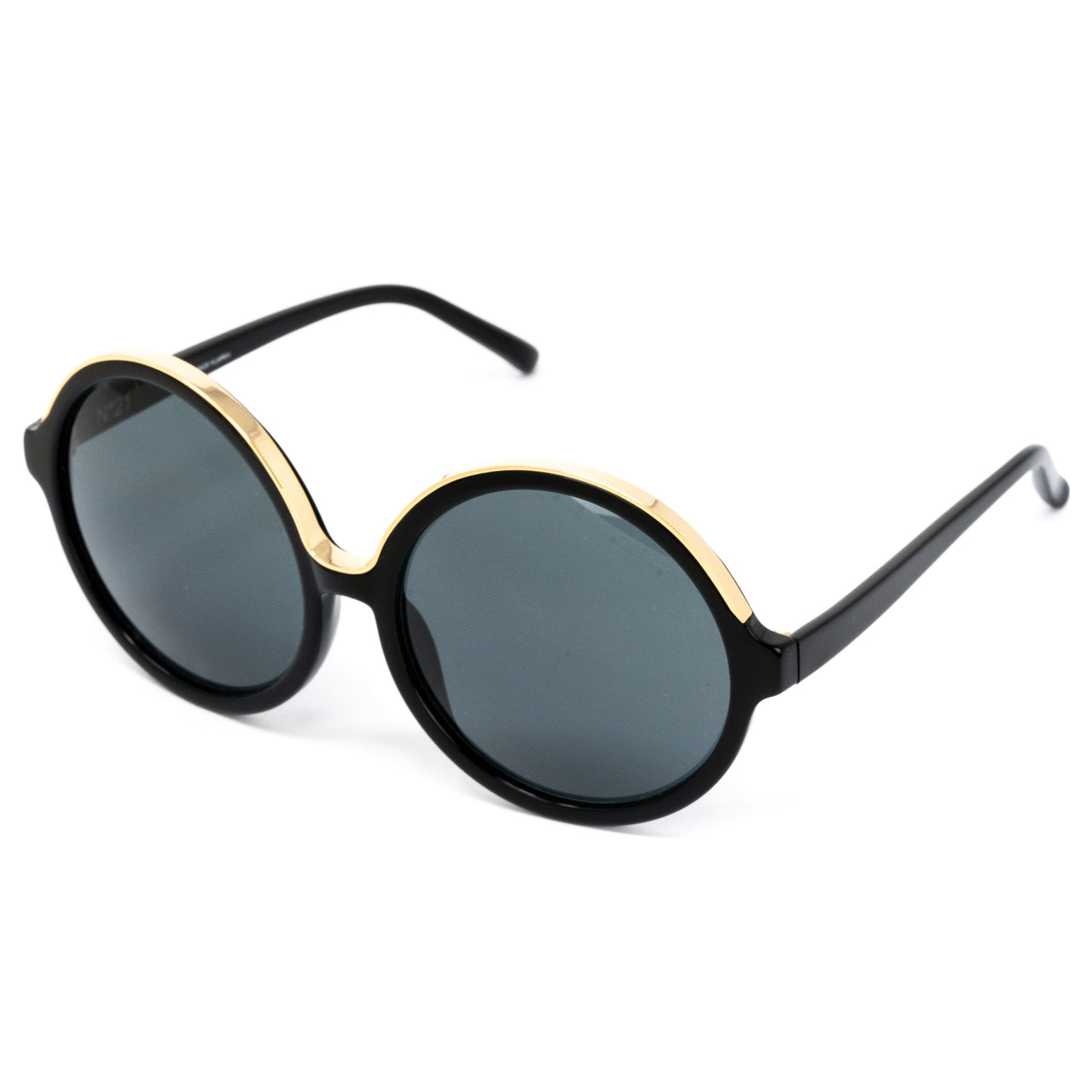 No. 21 Women's Sunglasses Round Black Gold N21S1C1SUN