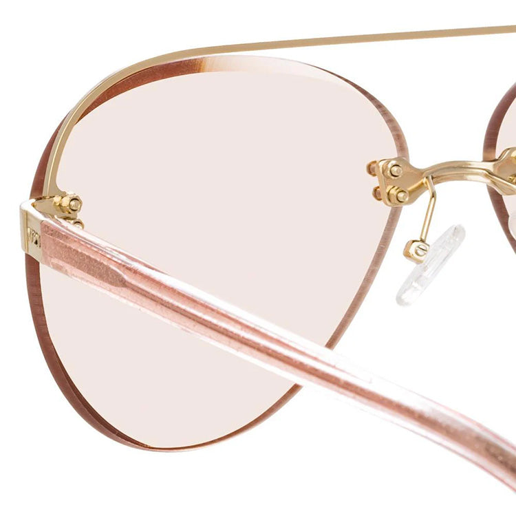 NO 21 x Linda Farrow Pink Sunglasses