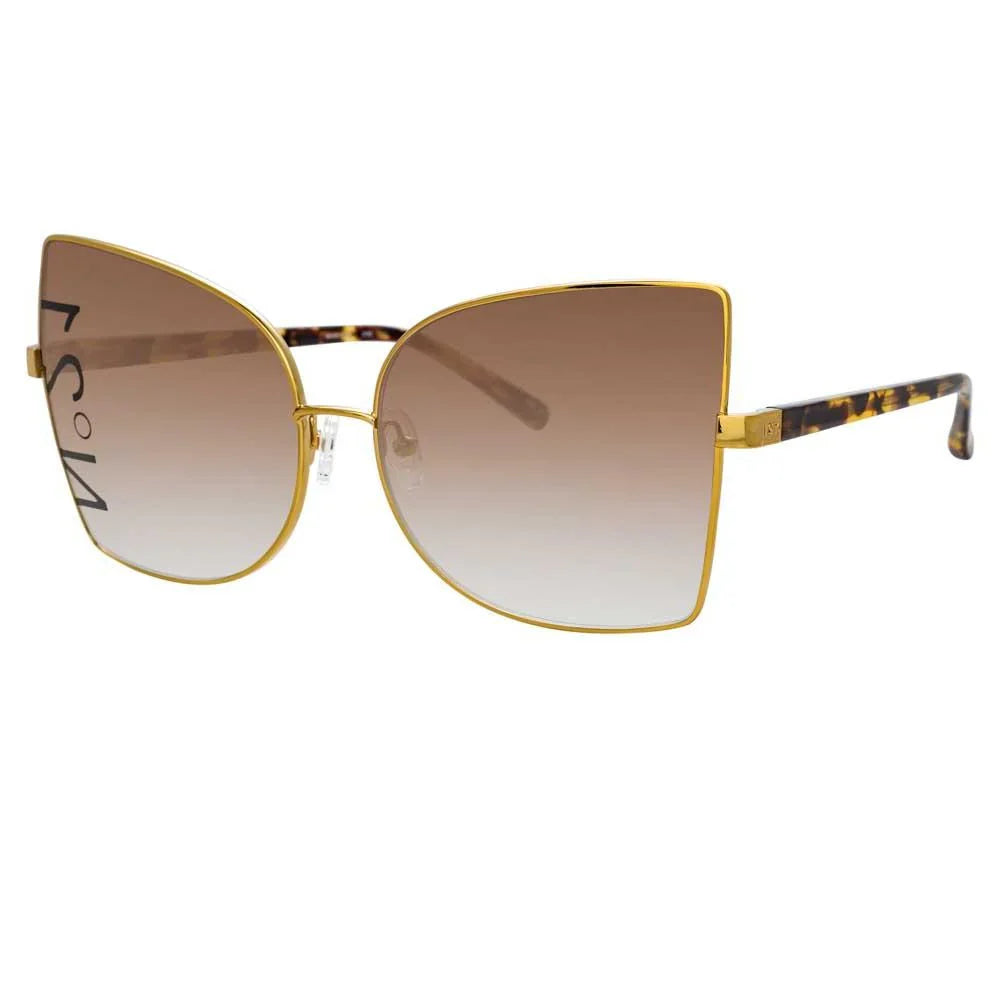 NO 21 x Linda Farrow Brown Sunglasses