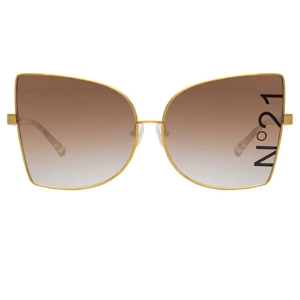 NO 21 x Linda Farrow Brown Sunglasses