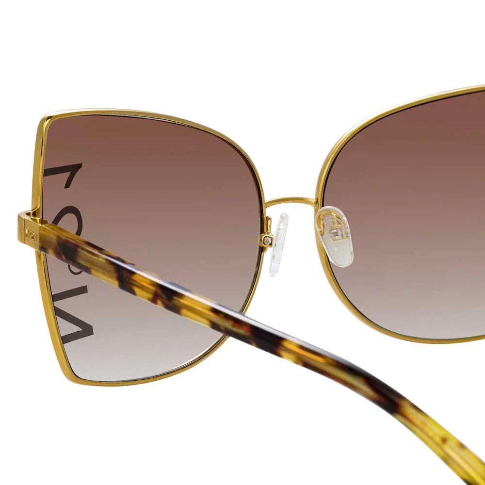 NO 21 x Linda Farrow Brown Sunglasses