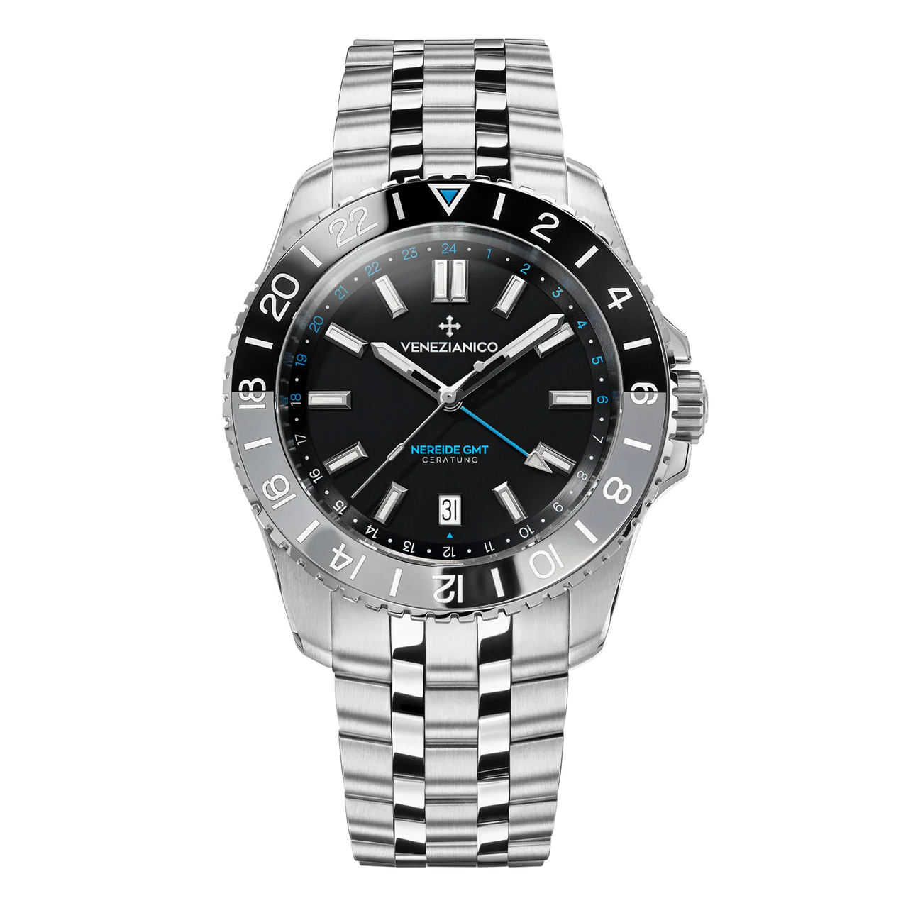 Venezianico Nereide GMT Ceratung Men's Black  Watch