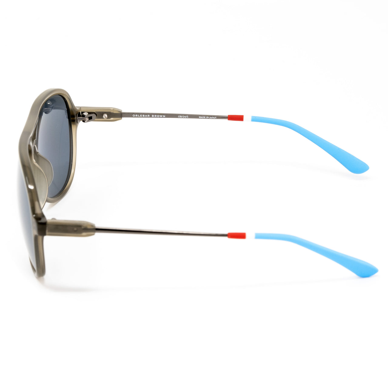 Orlebar Brown x Linda Farrow Khaki Sunglasses