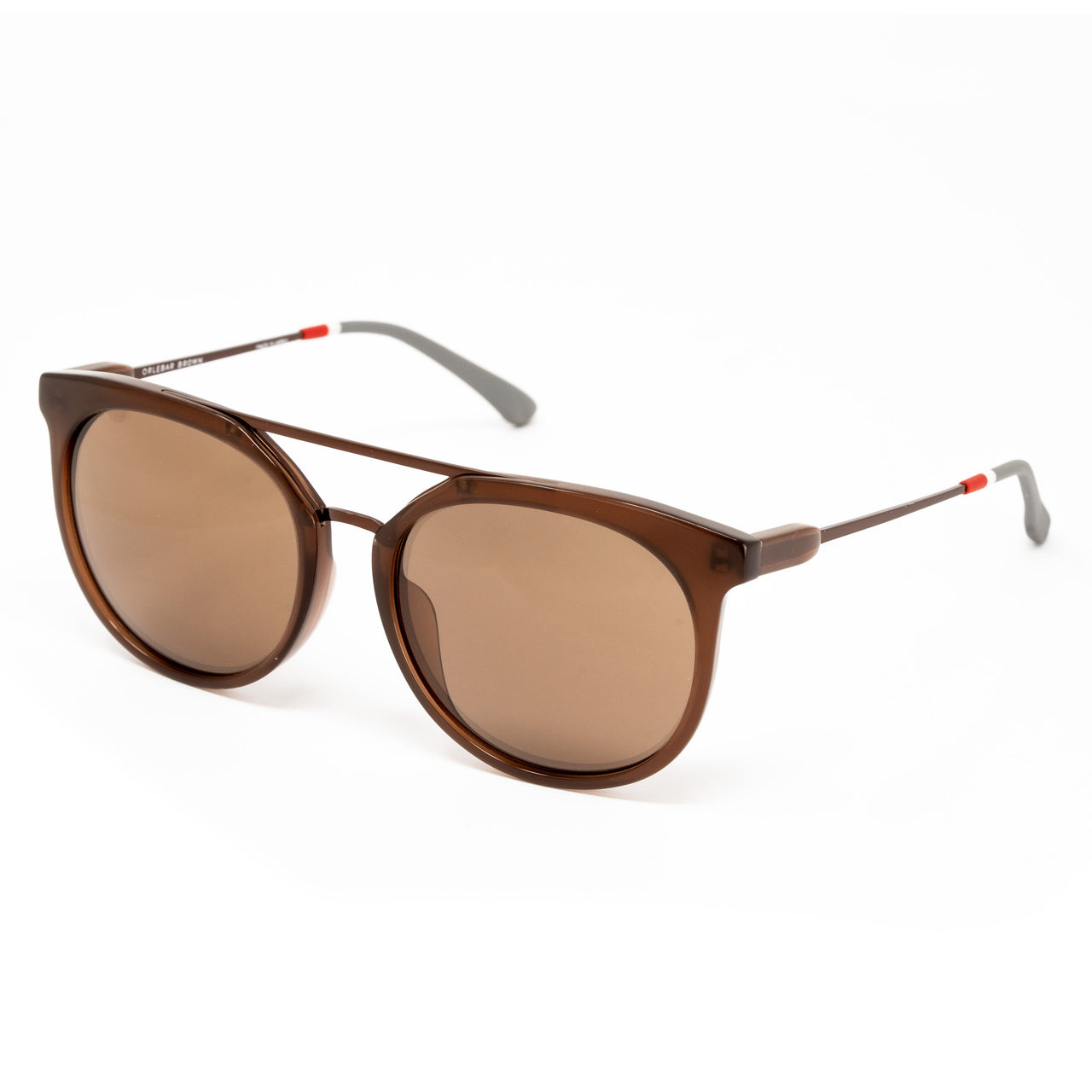 Orlebar Brown x Linda Farrow Brown Sunglasses