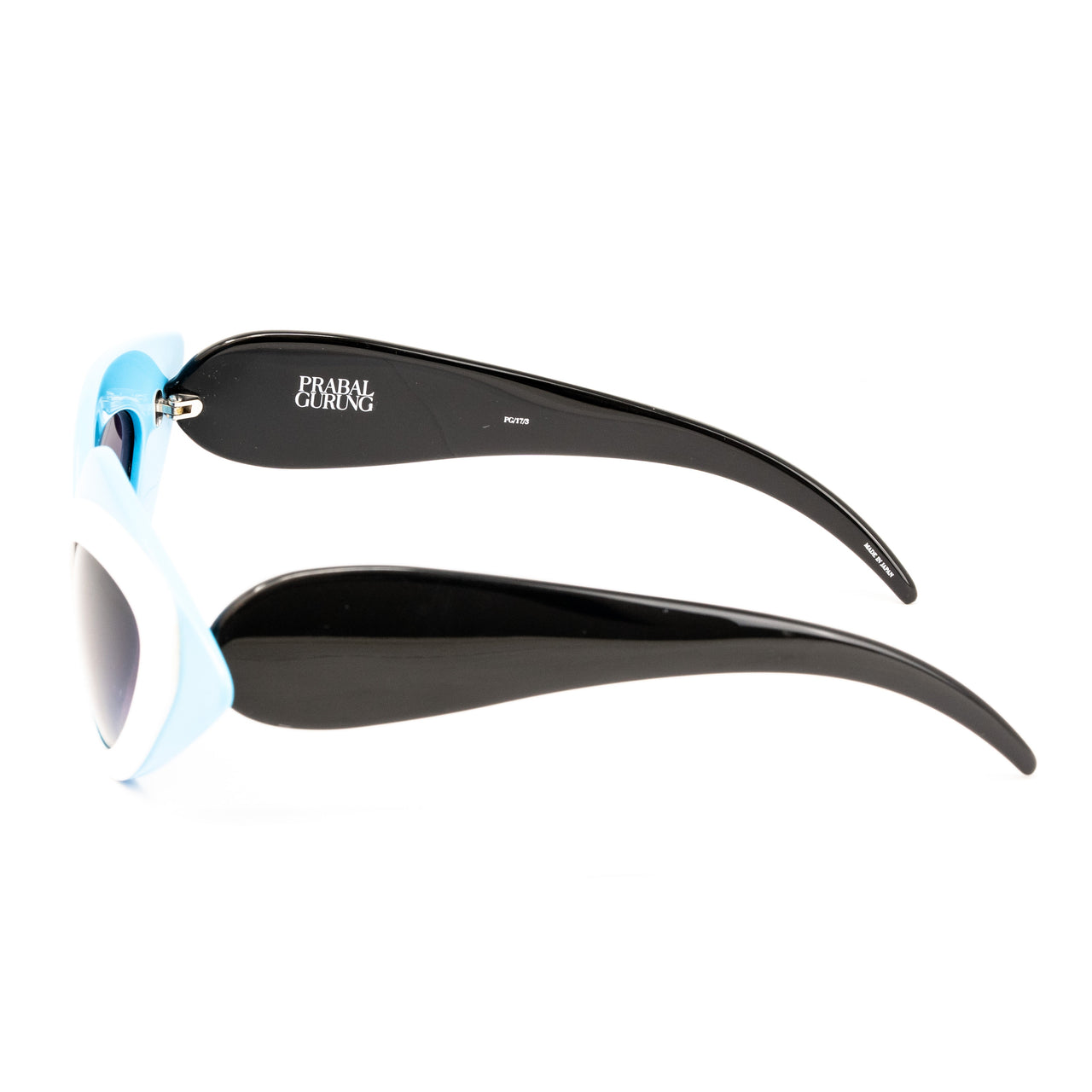Prabal Gurung x Linda Farrow Cat Eye Pop Art White Blue Polarised Sunglasses