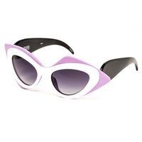 Thumbnail for Prabal Gurung x Linda Farrow Cat Eye Pop Art White Purple Polarised Sunglasses