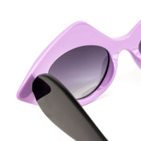 Thumbnail for Prabal Gurung x Linda Farrow Cat Eye Pop Art White Purple Polarised Sunglasses