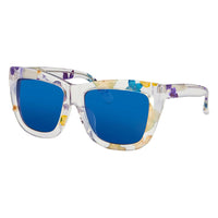 Thumbnail for Phillip Lim x Linda Farrow Floral Blue Sunglasses