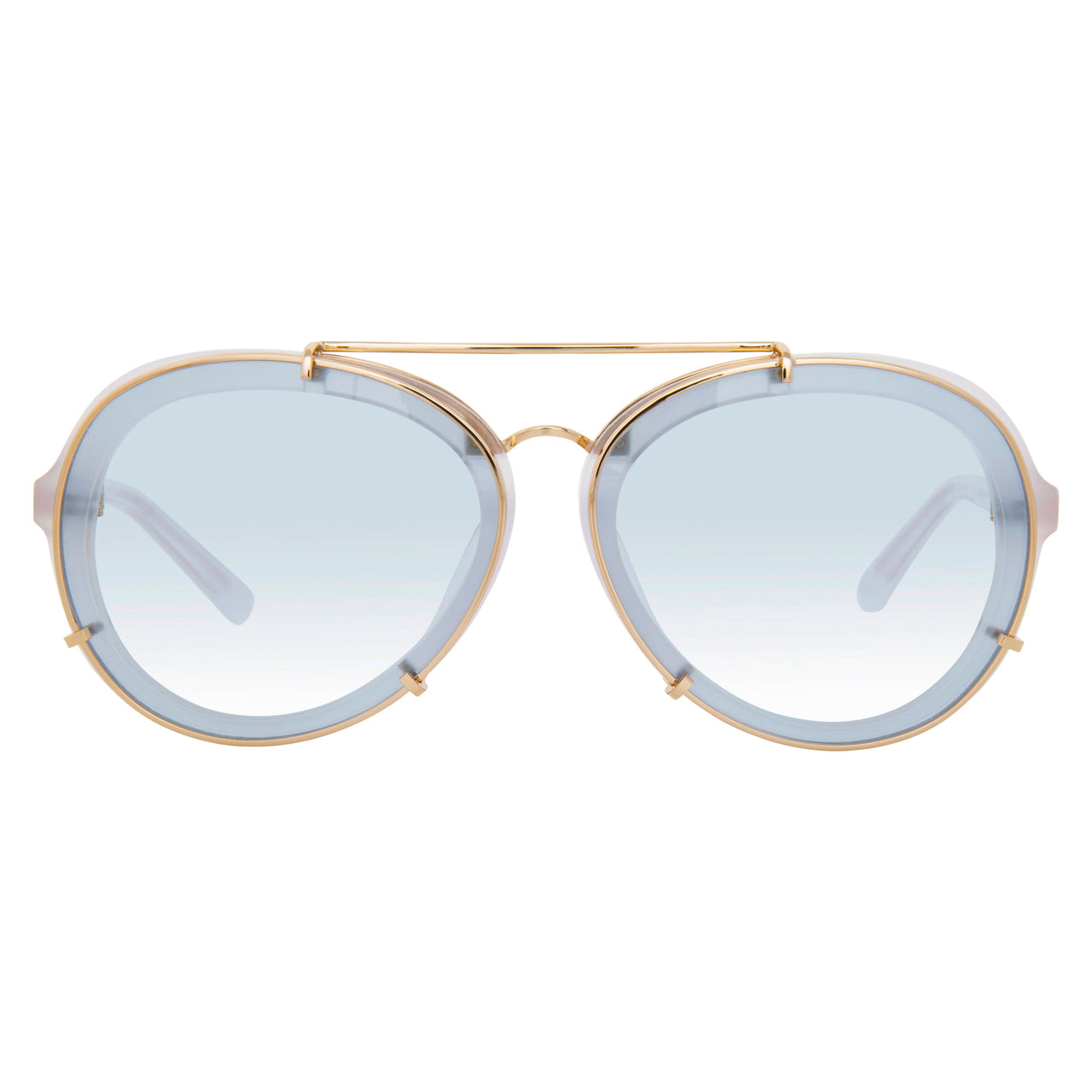 Phillip Lim x Linda Farrow White Blue Sunglasses