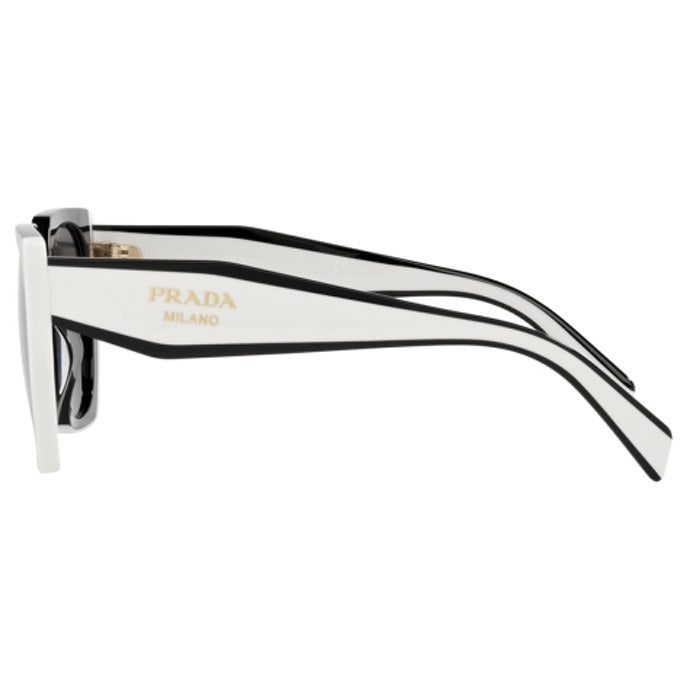 Prada Women's Black Talc Rectangle Sunglasses PR15WS