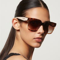 Thumbnail for Prada Women's Caramel Tortoise Rectangle Sunglasses PR24ZS