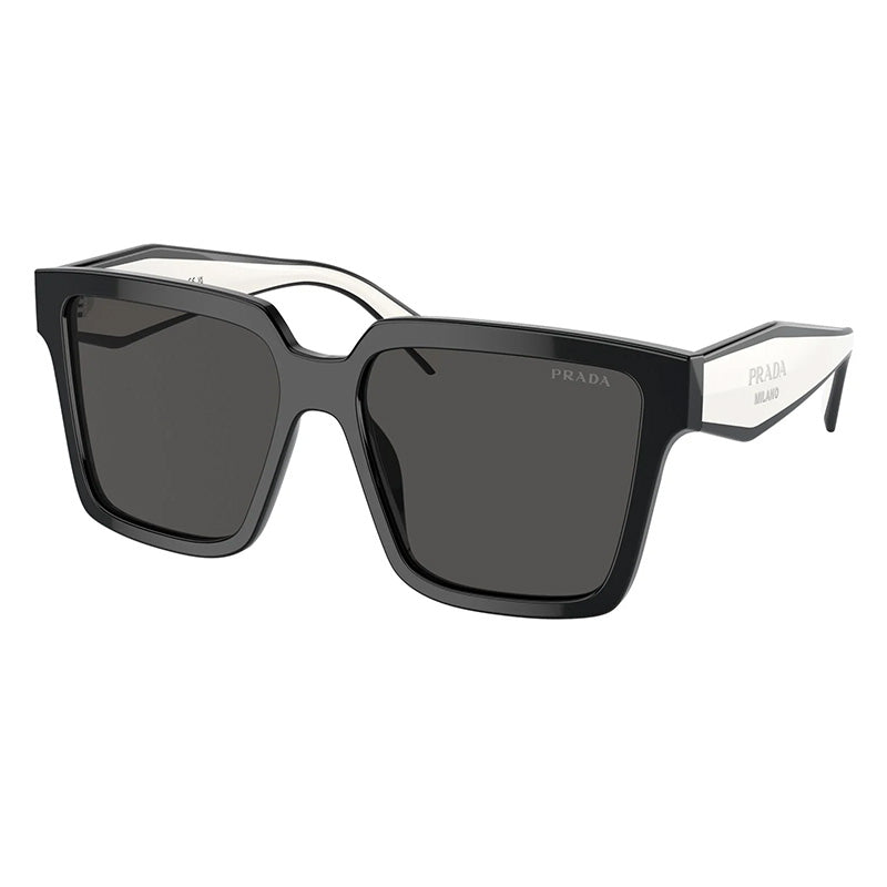 Prada Women's Black White Square Sunglasses PR24ZS