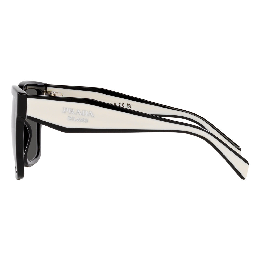 Prada Women's Black White Square Sunglasses PR24ZS