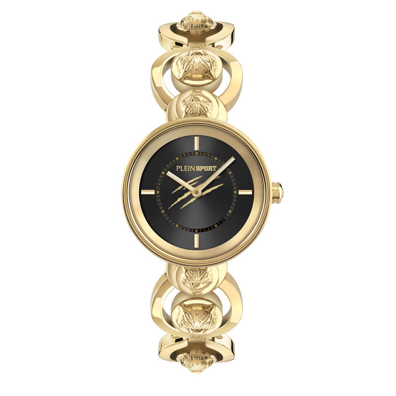 Plein Sport Supernova Ladies Black Gold  Watch PSLEA0524