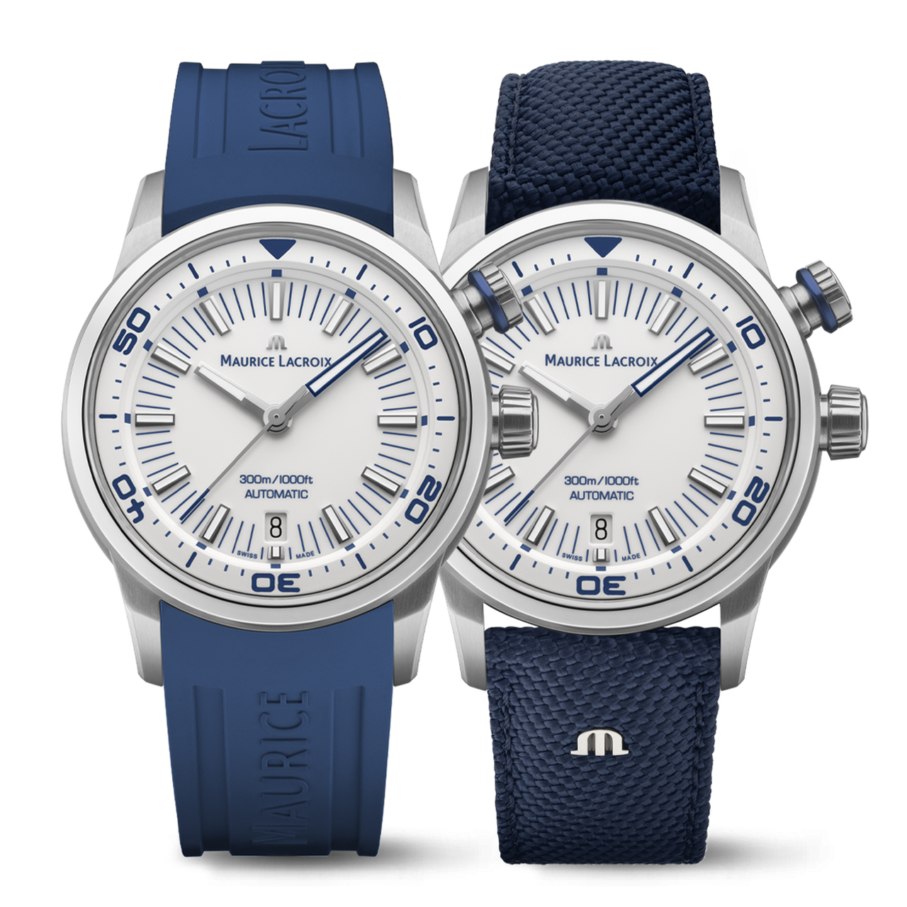 Maurice Lacroix  Pontos S Diver Men's White Blue Watch PT6248-SS00L-130-4