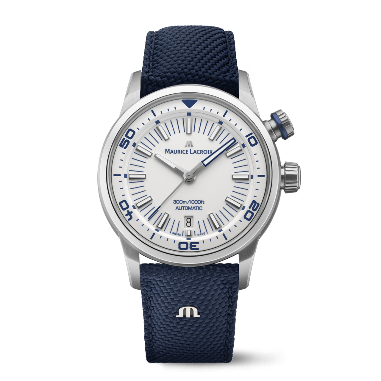 Maurice Lacroix  Pontos S Diver Men's White Blue Watch PT6248-SS00L-130-4