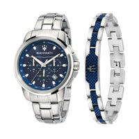 Thumbnail for Maserati Successo Men's Blue Watch R8851121016