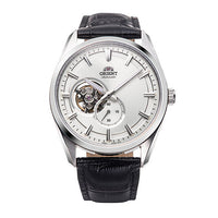 Thumbnail for Orient Semi Skeleton Open Heart Men's Silver Watch RA-AR0004S30B