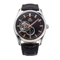 Thumbnail for Orient Semi Skeleton Open Heart Men's Black Watch RA-AR0005Y30B