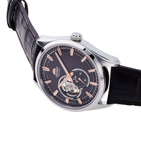 Thumbnail for Orient Semi Skeleton Open Heart Men's Black Watch RA-AR0005Y30B