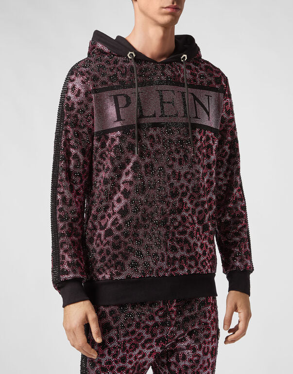 Philipp Plein Hoodie Sweatshirt Pink Paradise Size XXL