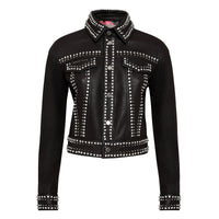 Thumbnail for Philipp Plein Studs Skull Leather Jacket Size S