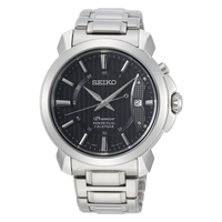 Thumbnail for Seiko Premier Perpetual Men's Black Watch SNQ159