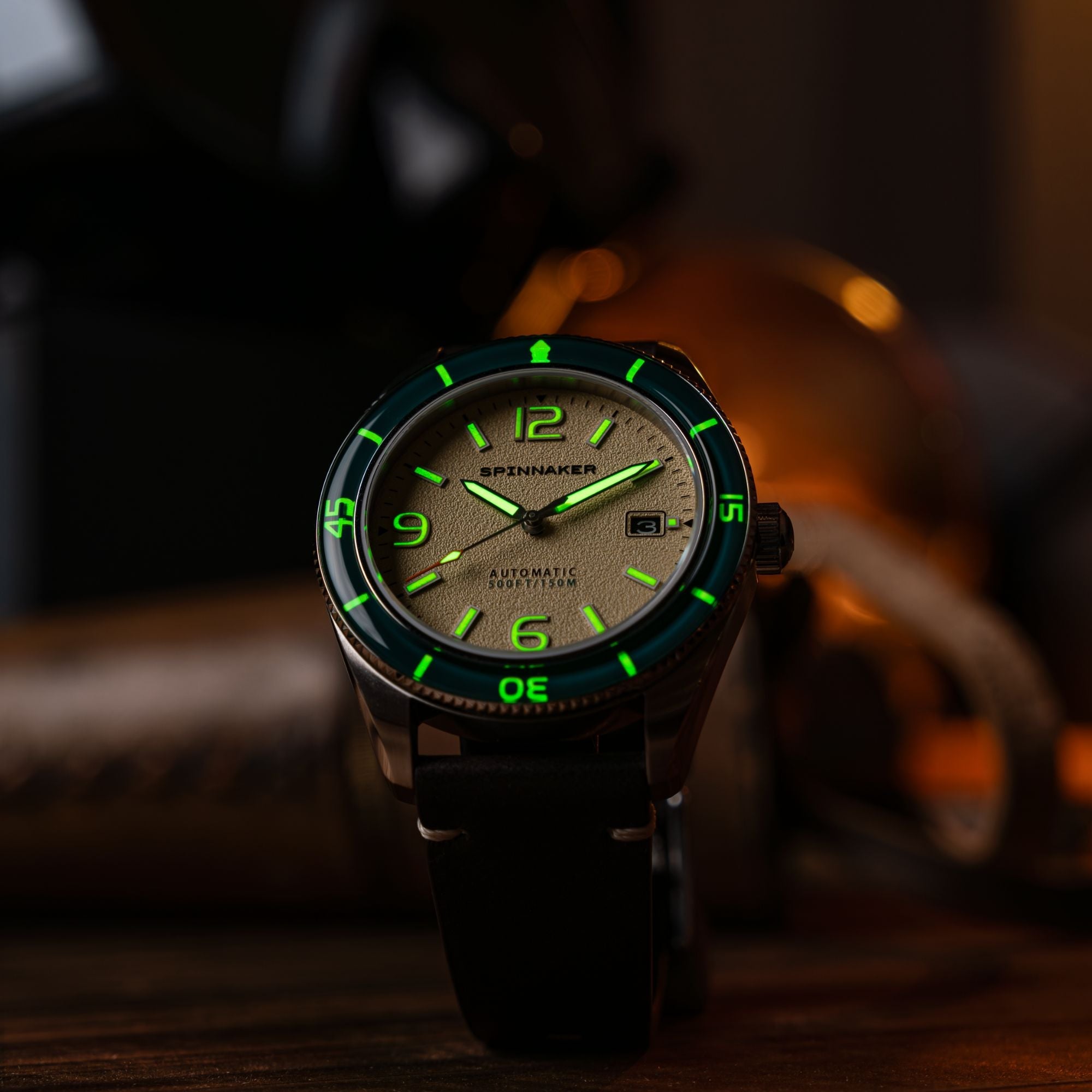 Spinnaker Fleuss Cream Retro Automatic Watch SP-5055-0G
