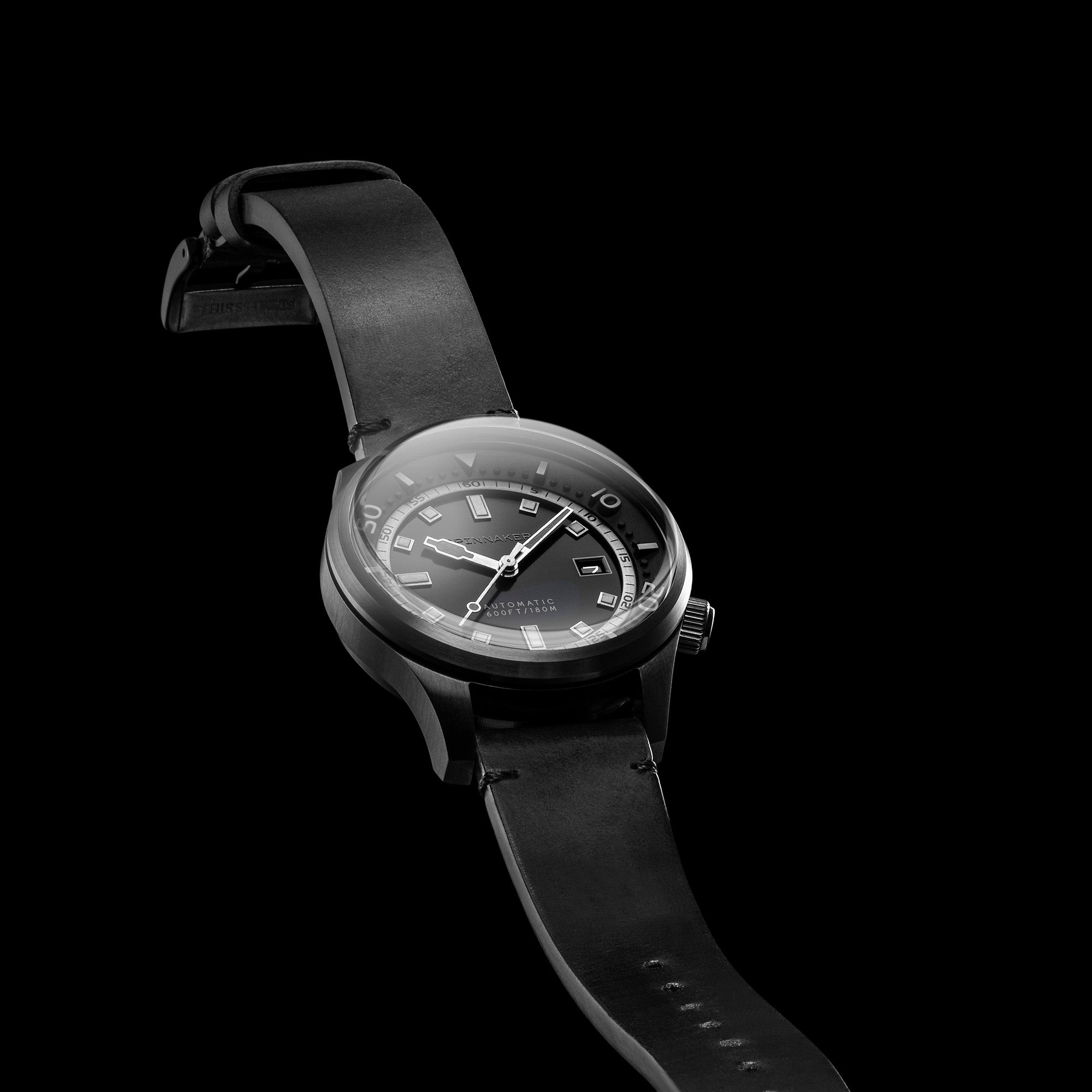 Spinnaker Bradner Black Vintage Automatic Watch SP-5062-06