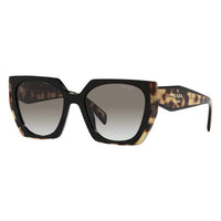 Thumbnail for Prada Women's Black Tortoise Rectangle Sunglasses Grey Gradient PR15WS