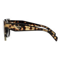 Thumbnail for Prada Women's Black Tortoise Rectangle Sunglasses Grey Gradient PR15WS