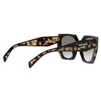 Thumbnail for Prada Women's Black Tortoise Rectangle Sunglasses Grey Gradient PR15WS