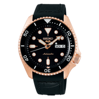 Thumbnail for Seiko Men's Watch 5 Sports Black Rose Gold Automatic