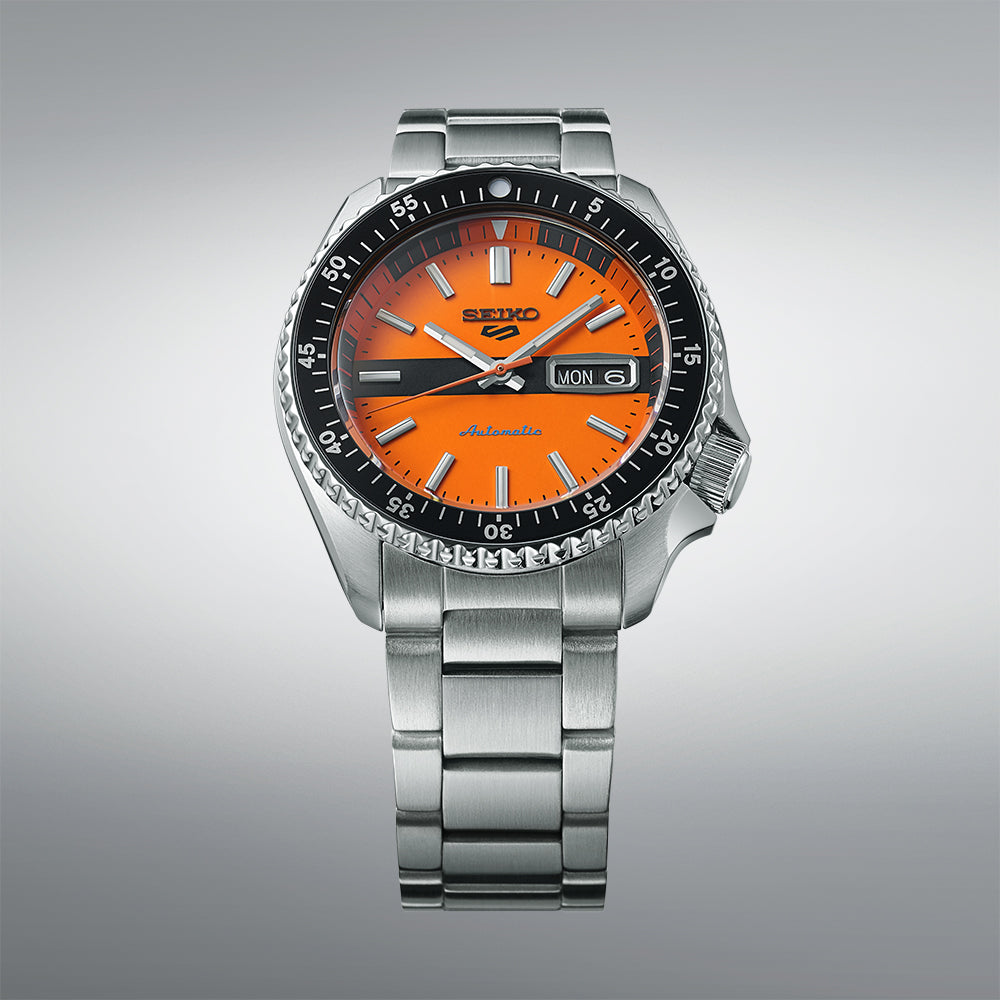 Seiko Men's Watch 5 Sports Orange ‘New Double Hurricane’
