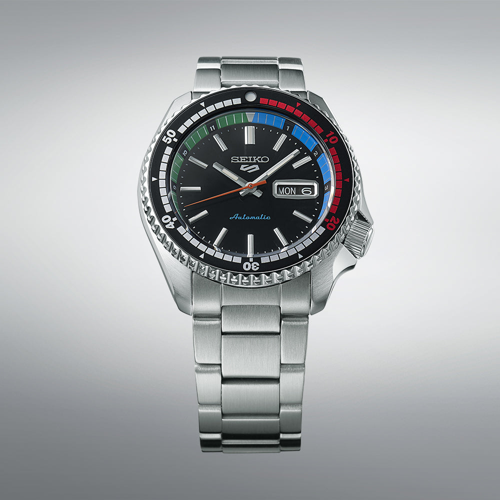 Seiko Men's Watch 5 Sports New Regatta Timer Black