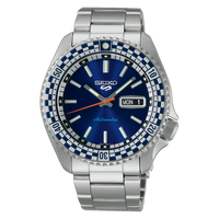 Thumbnail for Seiko Men's Watch 5 Sports Petrol Blue Checker Flag Special Edition