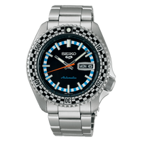Thumbnail for Seiko Men's Watch 5 Sports Black White Checker Flag